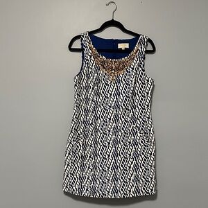 Moulinette Soeurs Blue and White Mini Dress